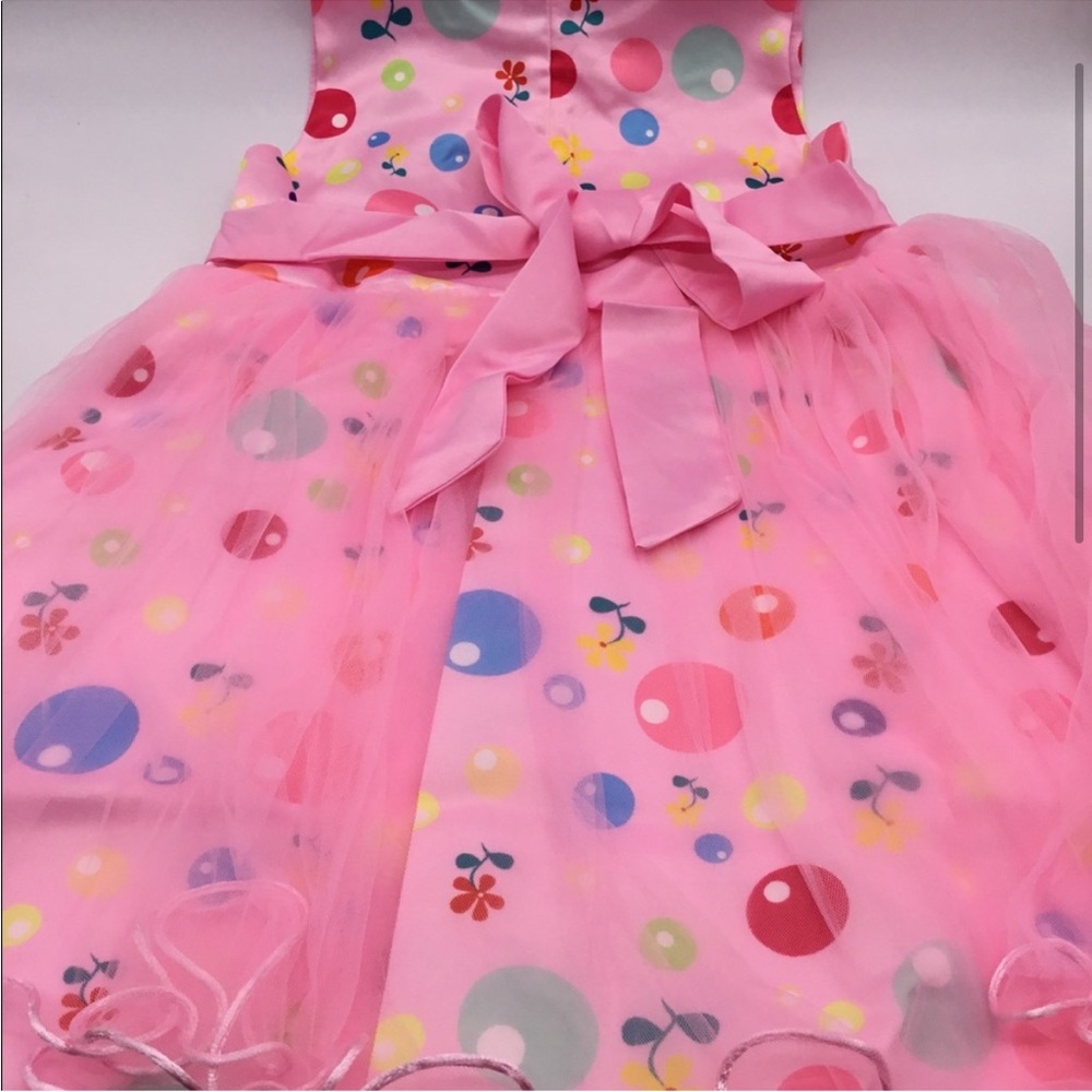 Princess birthday dress L.O.L. Pink dress with tulle skirt attached sash, 140cm - Picture 3 of 15